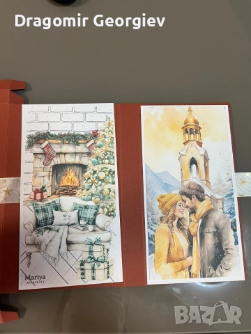 ръчно изработена картичка с шоколад, снимка 2 - Декорация за дома - 52753165