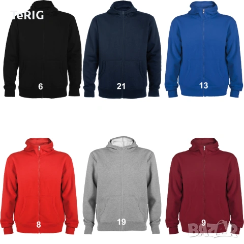 Мъжки суитшърт с цип и качулка ROLY, снимка 4 - Суичъри - 54220251