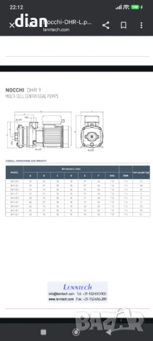  многостъпална помпа Nocchi DHR 9-50 M неръждаема, снимка 2 - Водни помпи - 54084272