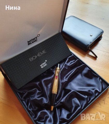 Montblanc Boheme Rouge позлатена химикалка / Mont Blanc химикал , снимка 1 - Колекции - 39145709