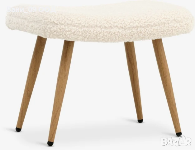 Плюшена табуретка с модерен дизайн 