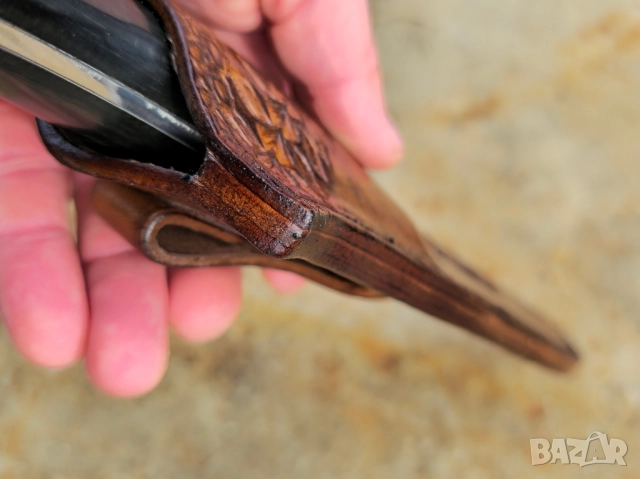 Ръчно изработен нож Черен Текстолит , снимка 12 - Ножове - 52322800