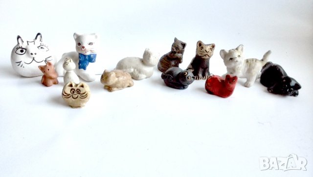 лот порцелан и керамика фигурки на котки, снимка 2 - Колекции - 40220862