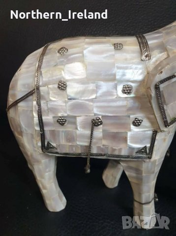 Статуетка слон - седеф , снимка 5 - Антикварни и старинни предмети - 37292819