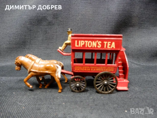 СТАРА РЕТРО МЕТАЛНА КОЛИЧКА HORSE BUS MATCHBOX MOY ENGLAND , снимка 2 - Колекции - 50154237