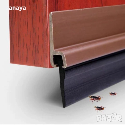 6355 Уплътнител за под врата гумен, 1 метър, снимка 2 - Други - 53132208