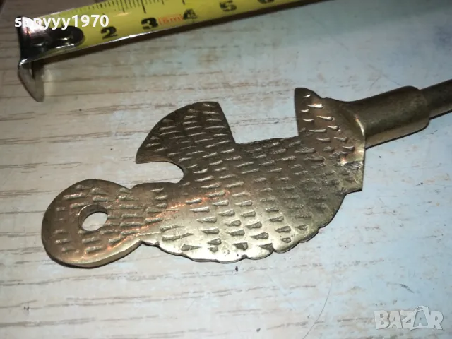 ОБУВАЛКА ОТ БЕЛГИЯ-МЕД//МЕСИНГ 35СМ 2901250749, снимка 9 - Антикварни и старинни предмети - 48873338