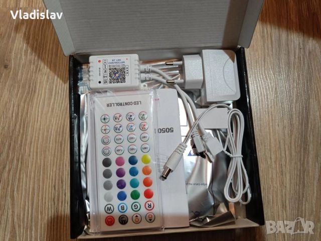 Комплект 5050 RGB LED светлини 10М, снимка 2 - Лед осветление - 52588555