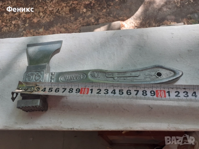 Колекционерска малка руска брадвичка Калуга алуминий, снимка 7 - Антикварни и старинни предмети - 51512015