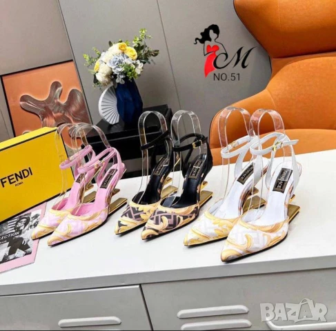 обувки на ток fendi versace