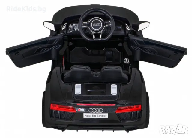 Audi R8 12V – Детска акумулаторна кола, Черна, EVA гуми, снимка 6 - Детски велосипеди, триколки и коли - 50419195