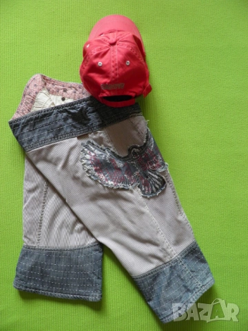 Ефектни дамски бермуди с подарък шапка, снимка 3 - Къси панталони и бермуди - 54312702