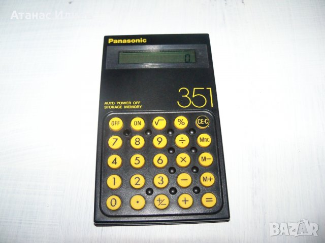 Японски калкулатор Panasonic 351 от 1983г. работещ, снимка 4 - Друга електроника - 35561218