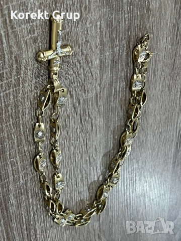 Златен ланец с кръст 14к, снимка 3 - Колиета, медальони, синджири - 53345995