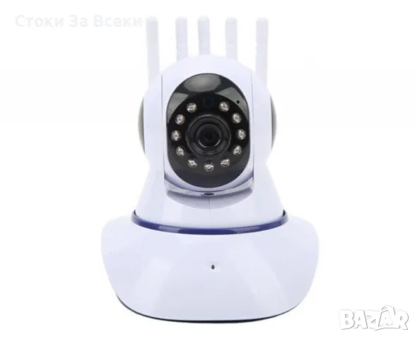 Домашна Wi-Fi камера за видеонаблюдение с 5 антени - 2MP HD 1080P, снимка 1 - IP камери - 49424028