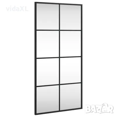 vidaXL Стенно огледало, черно, 40x80 см, правоъгълно, желязо(SKU:358644), снимка 1 - Огледала - 49585040