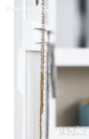  Стенен шкаф за бижута в бяло, снимка 2 - Шкафове - 42515045