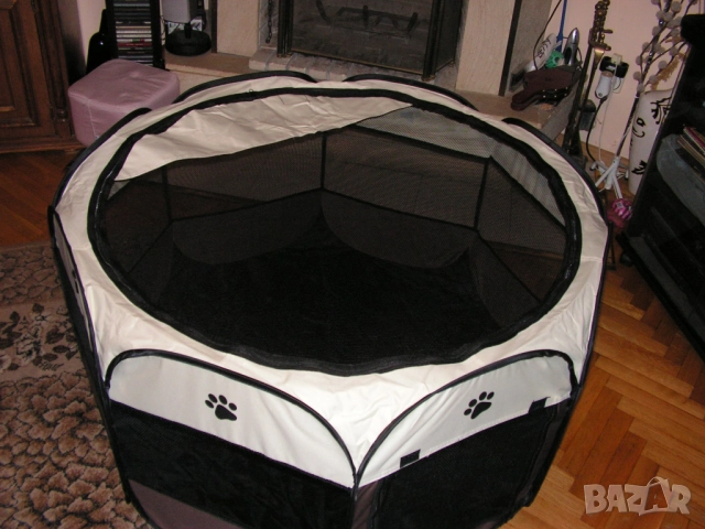 Голяма сгъваема кучешка /котешка/кошара., снимка 3 - Други стоки за дома - 52623421