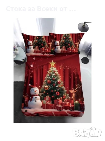 Коледно спално бельо , снимка 2 - Спално бельо - 52422948