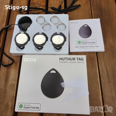 Чисто нов комплект Смарт Bluetooth Тракери QCOQ Huthur Tag (4 бр.) – Работи с Apple Find My, снимка 4 - Аксесоари за Apple - 55978171