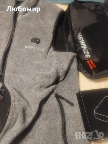 HEWINZE Fleece Heated VestТопла жилетка с 7.4V батерия, Отопляема жилетка S размер, снимка 3 - Елеци - 47418690