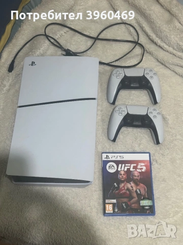 Playstation 5 Slim Disc version + 2 контролера + UFC 5,Fifa 26
