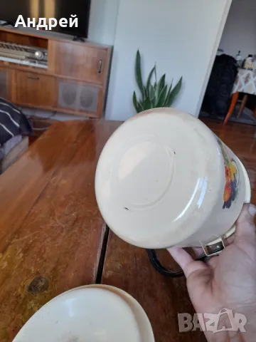 Стар емайлиран чайник #74, снимка 6 - Други ценни предмети - 49098119