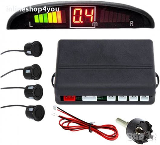 Ултразвуков парктроник с четири датчика и ЛСД дисплей, снимка 1