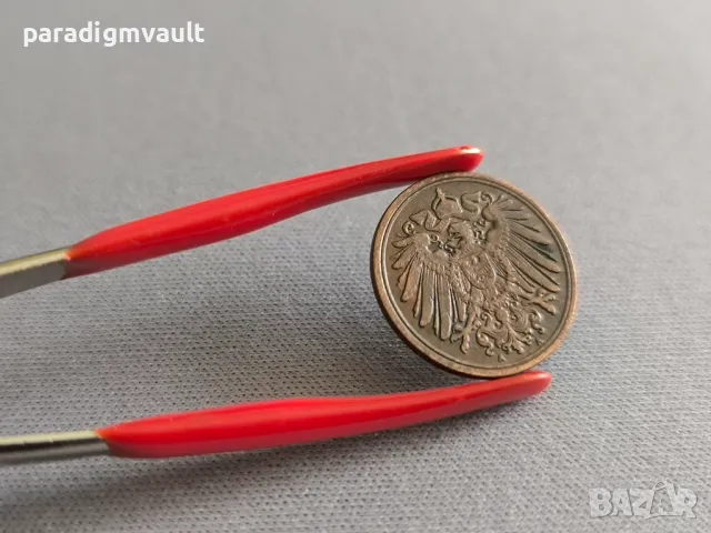 Райх монета - Германия - 1 пфениг | 1909г.; серия А, снимка 2 - Нумизматика и бонистика - 49144196