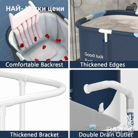 Сгъваема вана, WALALLA, 6 слоя, 120x60x50cm, многоцветна, снимка 3 - Други стоки за дома - 53893065