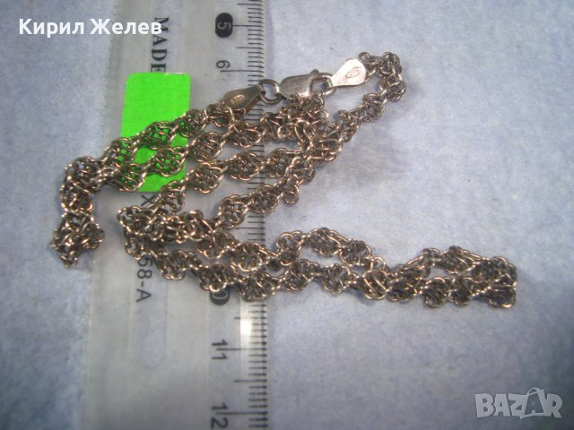 РАЗКОШЕН ИТАЛИАНСКИ СРЕБЪРЕН МОДЕН АРТ УНИСЕКС ЛАНЕЦ СРЕБРО 925 КРАСИВА ЗДРАВА ВИНТИДЖ ПЛЕТКА 32364, снимка 12 - Колиета, медальони, синджири - 38373234