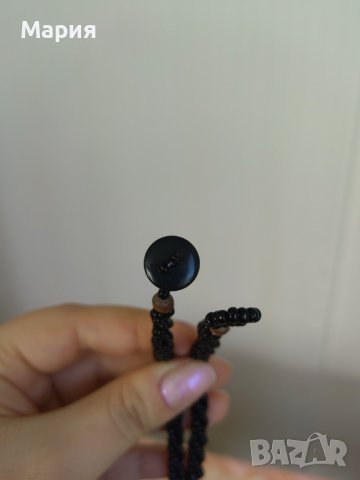 Колие за Висулка Декоративно Мъниста Гердан Черен цвят Бижу, снимка 8 - Колиета, медальони, синджири - 38235724