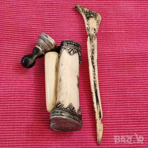 Стара еврейска мастилница от кост. , снимка 6 - Антикварни и старинни предмети - 52549706