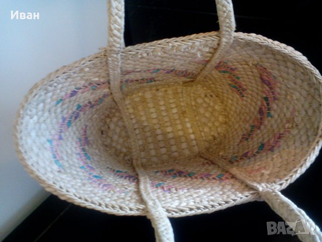Стилна плетена чанта тип кошница , снимка 10 - Чанти - 29336033