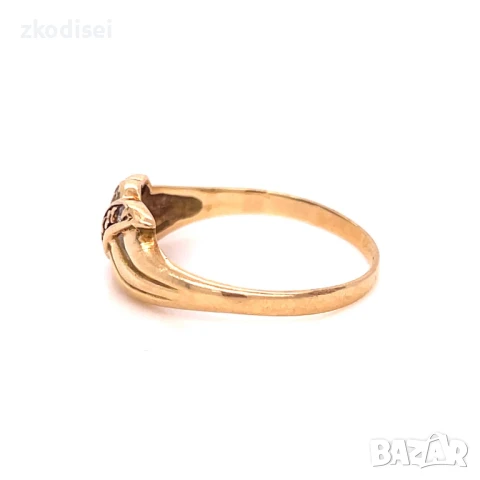 Златен дамски пръстен 2,95гр. 14кр. проба:585 размер:59 модел:32627-5, снимка 3 - Пръстени - 51025896