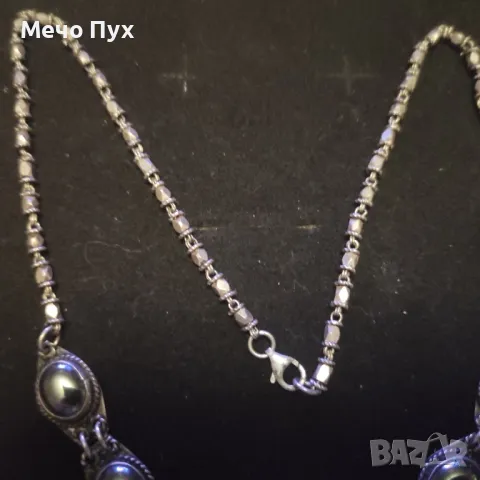 Сребърно колие (334), снимка 3 - Колиета, медальони, синджири - 49610746