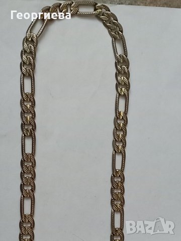 Ланец от стомана с позлата , снимка 3 - Колиета, медальони, синджири - 39903522