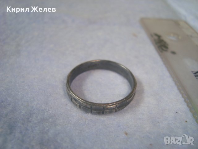 СТАР СРЕБЪРЕН ОРНАМЕНТИРАН РЕТРО АРТ ПРЪСТЕН ХАЛКА ОКСИДИРАНО СРЕБРО РЪЧНА ИЗРАБОТКА 32408, снимка 6 - Антикварни и старинни предмети - 38361788