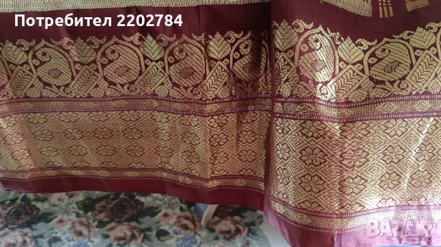 Индийски плат,сари, снимка 4 - Платове и дамаски - 42781918