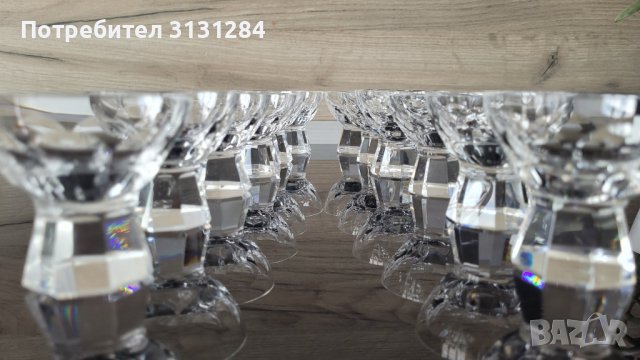 Антикварни рядки емски кристални 24% чаши за ликър/ракия Peill Glaser Германия, снимка 1 - Чаши - 40404632