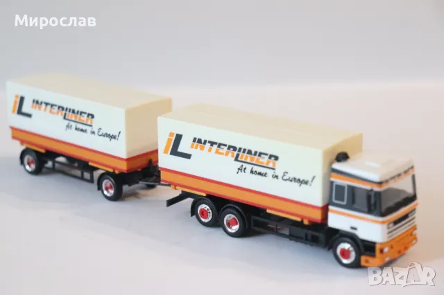 HERPA H0 1/87 ДАФ DAF КАМИОН ТИР МОДЕЛ КОЛИЧКА РЕМАРКЕ, снимка 5 - Колекции - 49963252