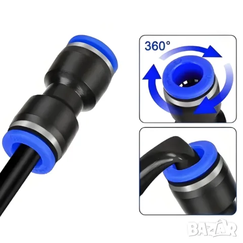Комплект 60 пневматични бързи връзки Ø4–12 mm, снимка 3 - Аксесоари и консумативи - 55867298