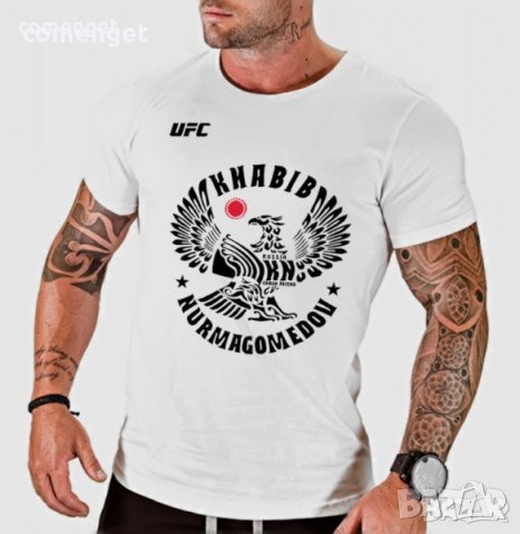 UFC! Мъжки тениски KHABIB NURMAGOMEDOV UFC! Поръчай тениска С Твоя Снимка или идея!, снимка 1 - Тениски - 23174867