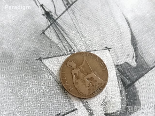 Монета - Великобритания - 1/2 (половин) пени | 1924г.