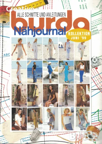 Списание за мода Burda Mode + Magazin 6 / 1999, снимка 3 - Списания и комикси - 47467236