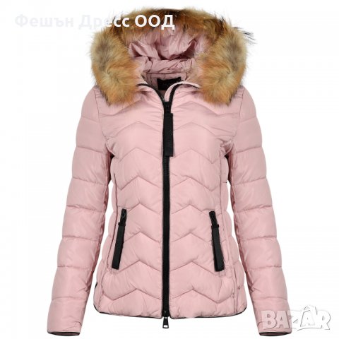 ТОП ЦЕНА Дамско зимно шушляково яке – 4089 качулка с естествен пух от лисица, снимка 15 - Якета - 31334620