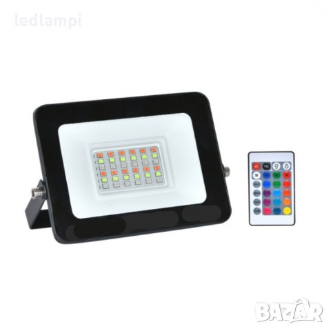 LED Прожектор RGB 30W Дистанционно Управление, снимка 1 - Прожектори - 34625069