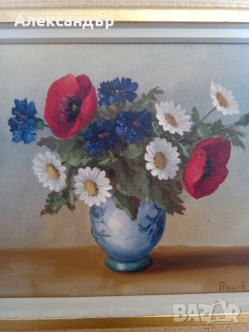 Маслена картина подписана, снимка 2 - Картини - 53919383