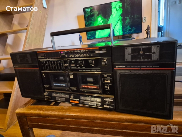 Радиокасетофон Hitachi TRK-WX88W, снимка 2 - Радиокасетофони, транзистори - 51538308