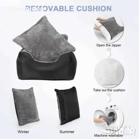 4335 Столче за домашен любимец за автомобилна седалка – 55x50x35 см, снимка 3 - Други стоки за животни - 48882706